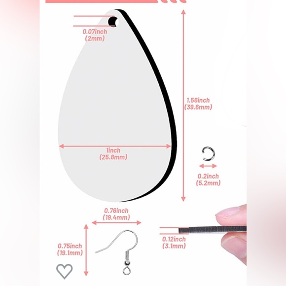 Baseball Softball Soccer Tennis Volleyball Football sublimation wood ear… - Picture 8 of 14